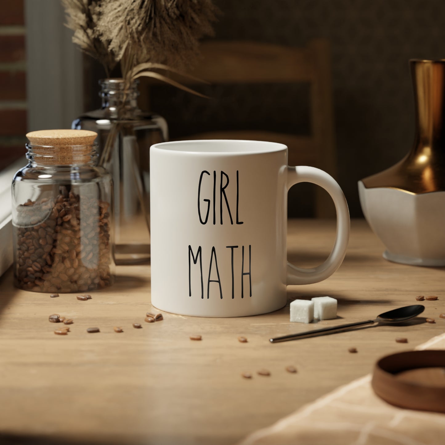 Girl Math Mug, 20oz (White)